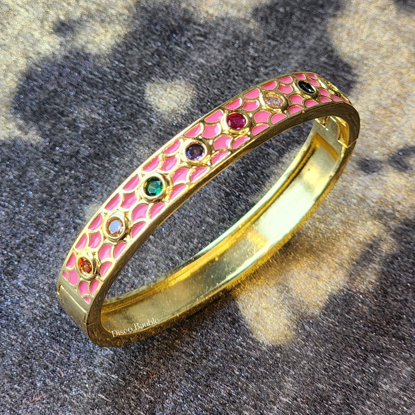 Pink Enamel Bangle