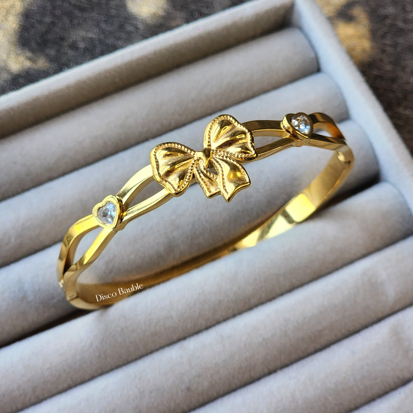 Gold Bow Bangle