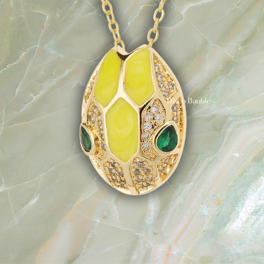 Snake pendant with chain (Yellow)