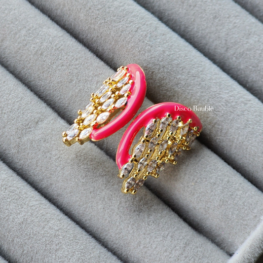 Wings of love ring (Bright pink)