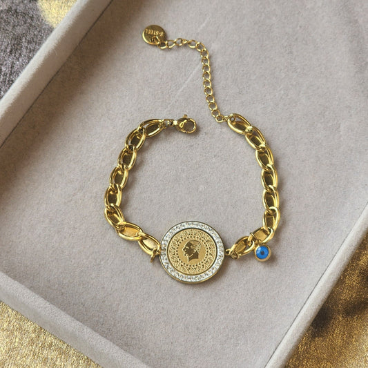 Lucky charm coin bracelet