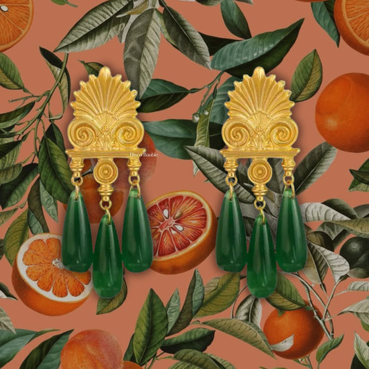 Vintage green earrings