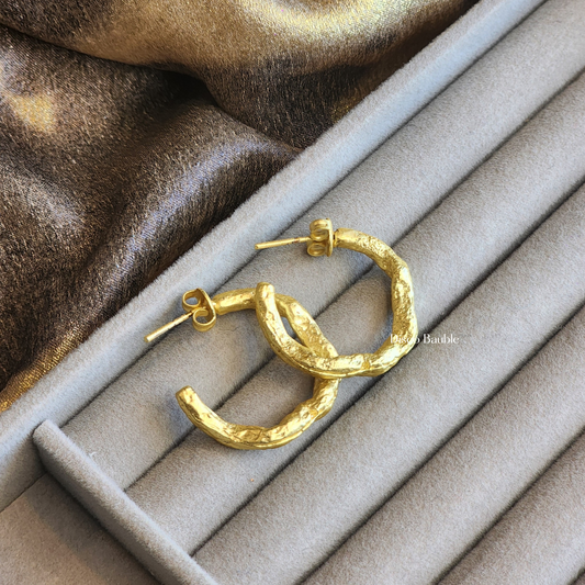 Matte Crushed Hoops