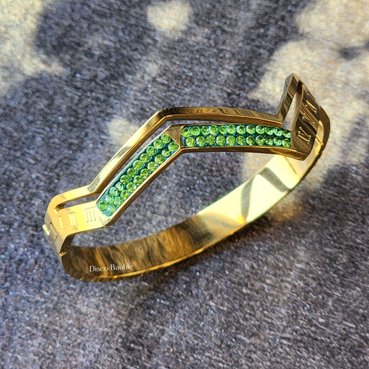 Roman Green Stones Bangle