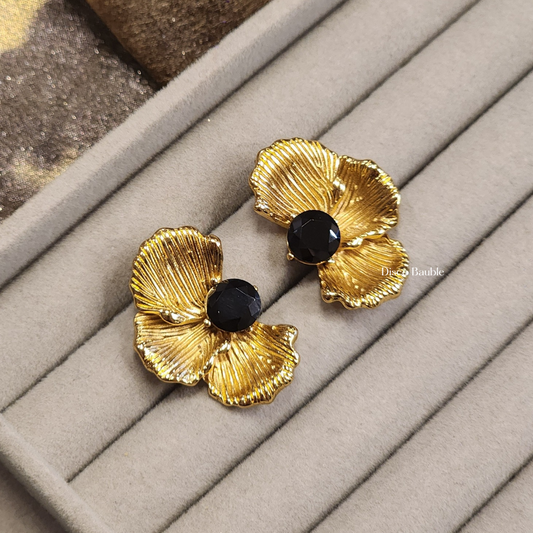 Noir Flower Studs