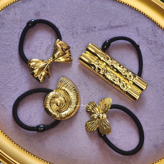 Metallic Hair Ties (Gold plated)