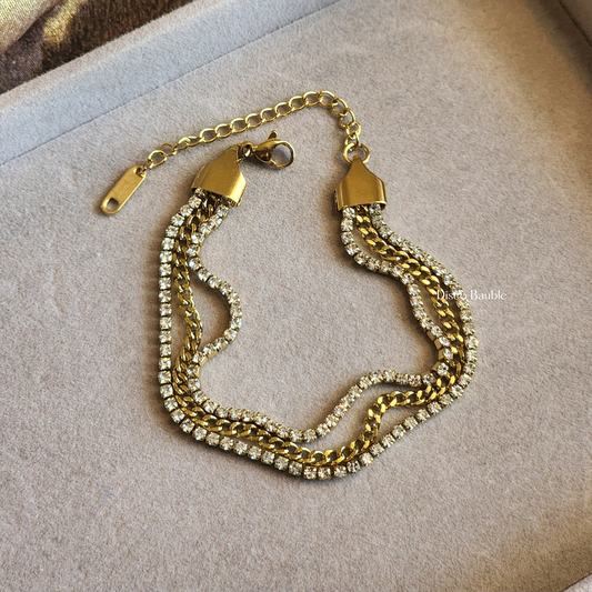 Gold Layered Tennis Bracelet