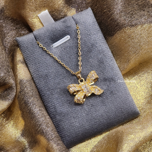 Crystal Bow Necklace