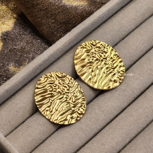 Crushed Oval Studs