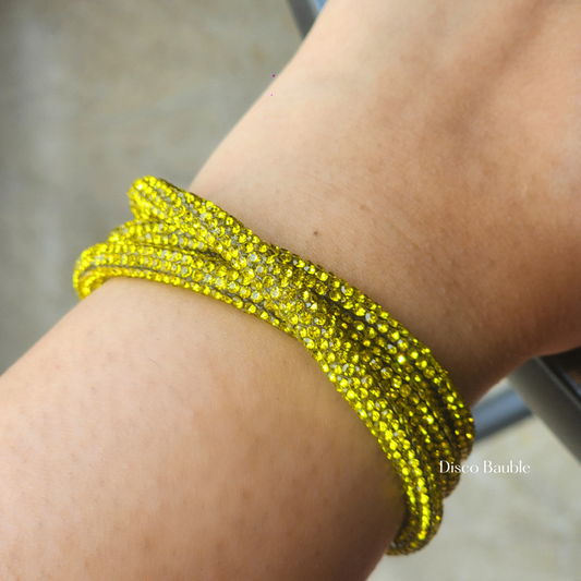 Wrap around glitter magnetic bracelet (Green gold)