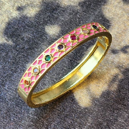 Pink Enamel Bangle
