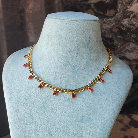 Red charms necklace