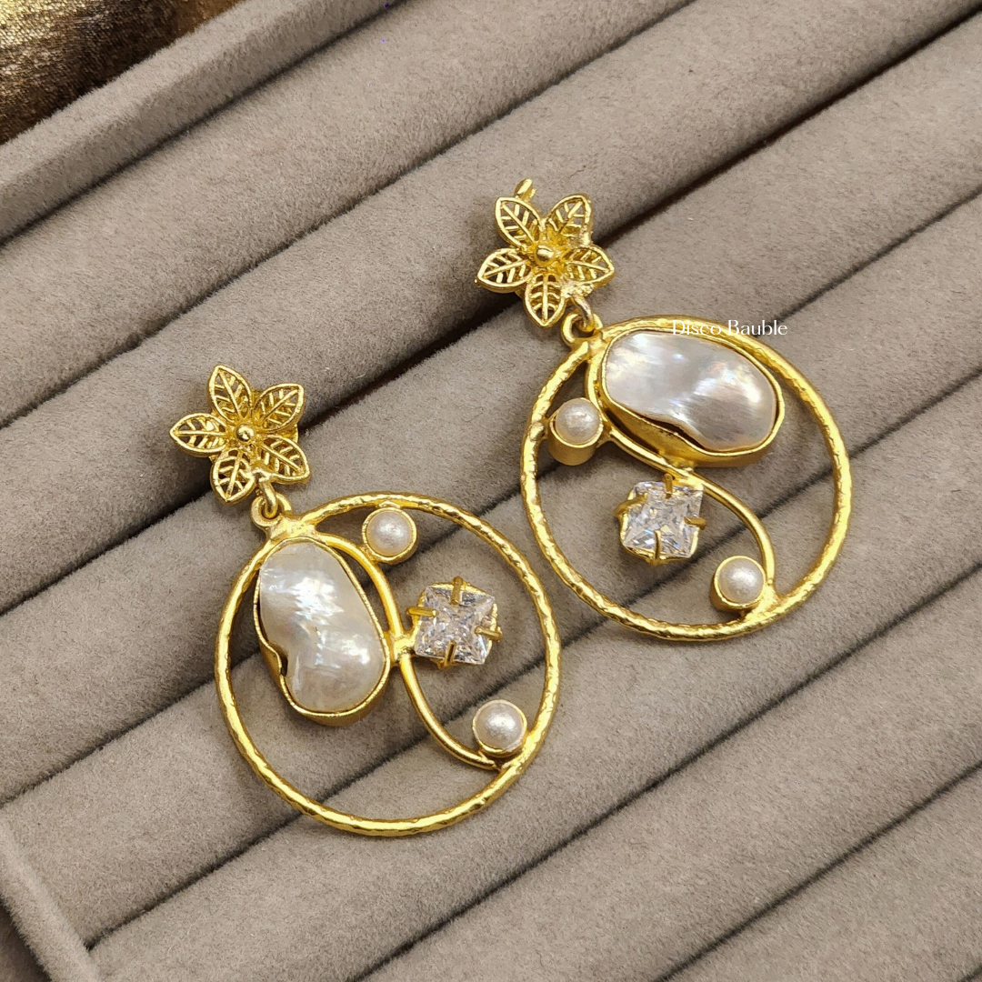 MOP Floral Earrings