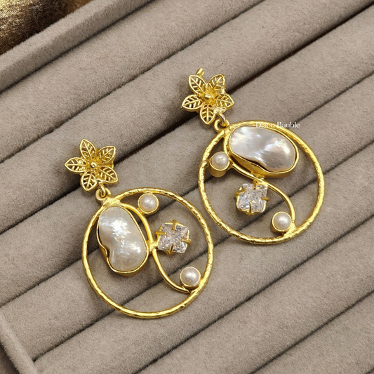 MOP Floral Earrings