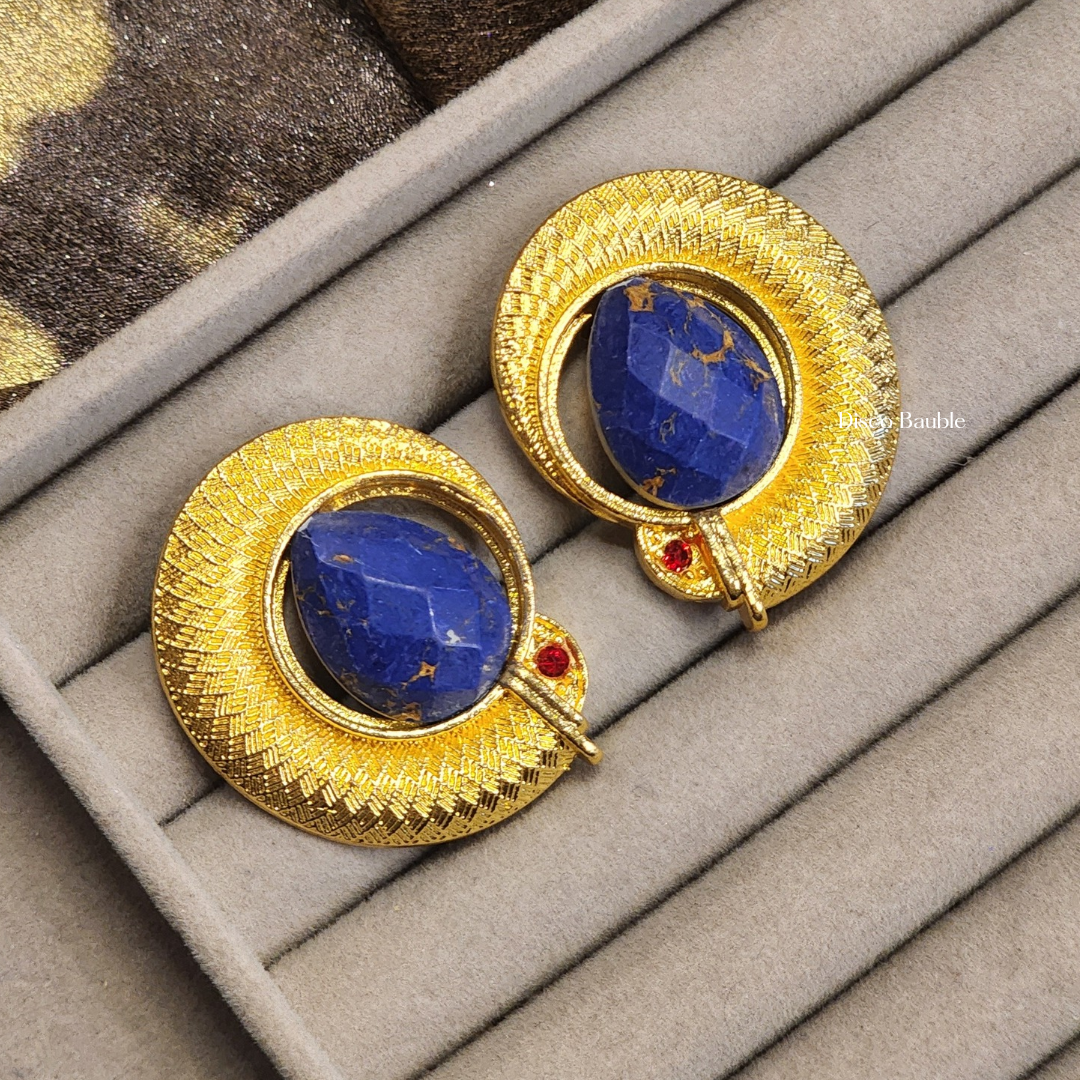 Lapis Vintage style Studs