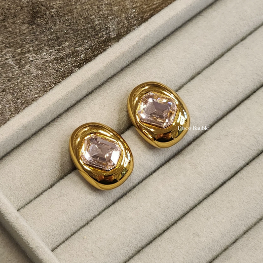 Pink Stone Studs