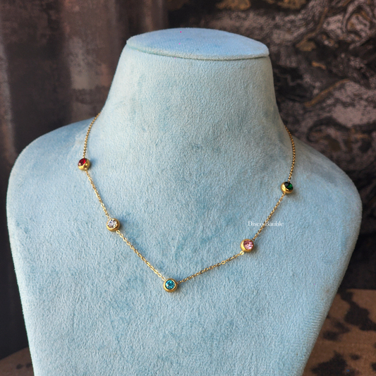 Coloured stones necklace