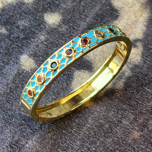 Blue Enamel Bangle