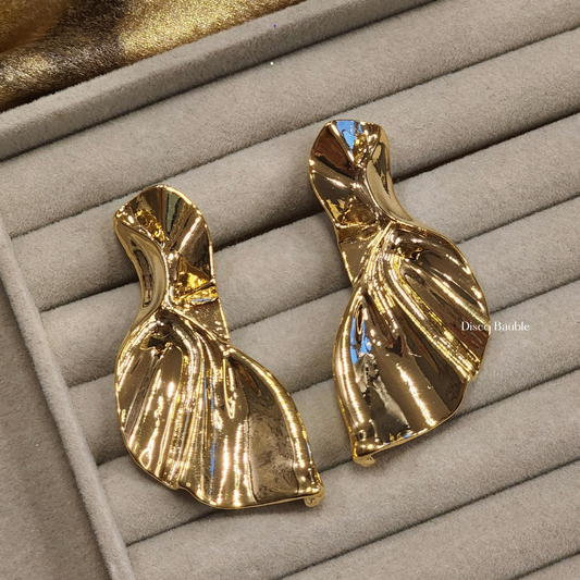 Folded Leaf Earrings