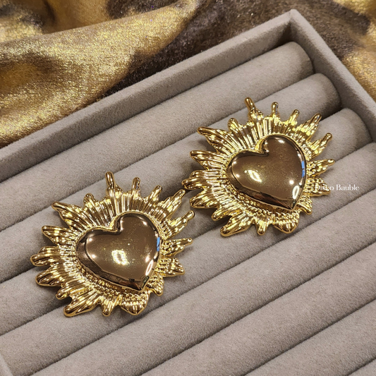 Statement Heart Studs