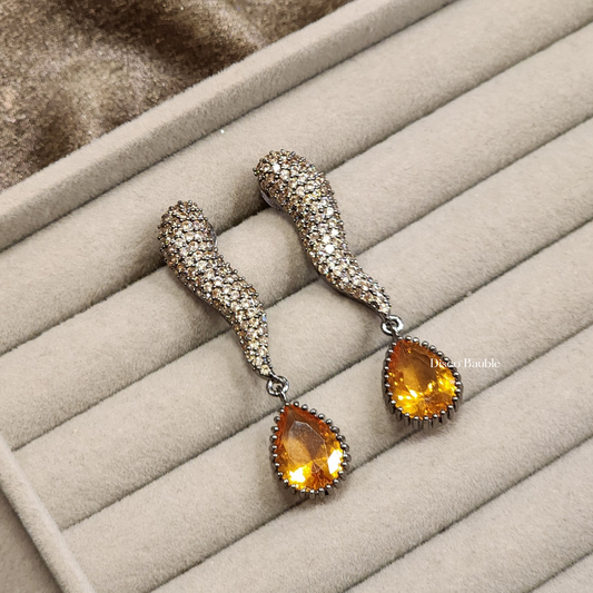 AD Wavy Drop Earrings